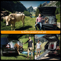Cage de transport pour chien et animal de compagnie en alliage d'aluminium robuste et durable de haute qualité, verrouillable, pour voiture, GLASCO GLS-D1