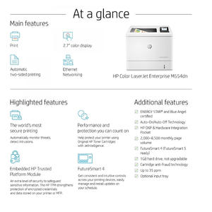 Para <span class=keywords><strong>HP</strong></span> Color <span class=keywords><strong>LaserJet</strong></span> <span class=keywords><strong>Enterprise</strong></span> <span class=keywords><strong>M554dn</strong></span>/M555dn-Laser-Color-1200X1200 DPI - A4 - 33 Ppm-Impresión dúplex automática - Product Image 6
