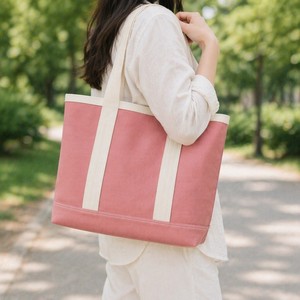 Large <b>Canvas</b> <b>Tote</b> Bag Multi Color Block Oversized Cotton Reusable Everyday Shoulder Handbag with Pocket for Work Travel Gym - Product Image 2