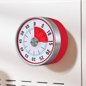 Temporizador mecánico de cocina Reloj de Cuenta Regresiva manual <span class=keywords><strong>visual</strong></span> de 60 minutos con soporte magnético trasero No se requieren baterías - Product Image 3