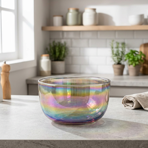 Bol chantant bohème en verre arc-en-ciel personnalisé, bol sonore, bol de guérison pour la méditation, le yoga, la décoration - Product Image 4