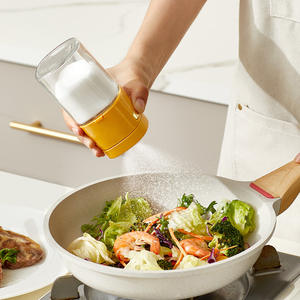 Pot à épices en verre Hy-19 avec couvercle hermétique à clapet pour condiments solides, épices de cuisine, récipient de stockage - Product Image 1