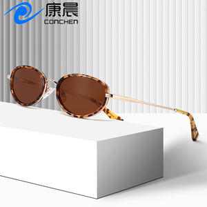 Gafas de sol de moda con montura pequeña para mujer, estilo ojo de gato ovalado, UV400, polarizadas, ligeras, montura de metal TR, lentes TAC, hechas en Wenzhou - Product Image 5