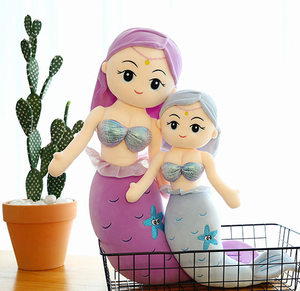 Creativa Bambola Sirena, Cuscino Decorativo a Forma di Sirena, Regalo per Bambine, Peluche Sirena per Compleanni - Product Image 3