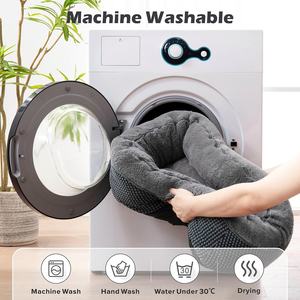 Venta al por mayor de cama de lujo para perros pequeños, medianos y grandes, sofá cama ortopédico lavable para perros, cama calmante con fondo antideslizante - Product Image 5