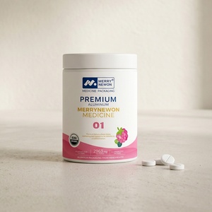 Sealed <b>Aluminum</b> Jar for Probiotic Capsule Pill Packaging with Easy-Open Lid Supplement Jar Packaging - Product Image 1