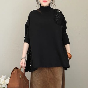 Commercio all'ingrosso di spalla stringa di <span class=keywords><strong>pizzo</strong></span> floreale maglione personalizzato scava fuori pullover del capo dello scialle delle donne - Product Image 2