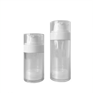 Botella de vacío acrílica de doble capa para emulsión de 30ml 50ml con revestimiento de pulverización electrochapado para crema facial cosmética y crema para la piel - Product Image 5