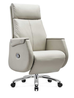 Fauteuil de bureau de direction moderne de luxe, électrique, réglable, ergonomique, avec massage, en cuir PU, pivotant et inclinable