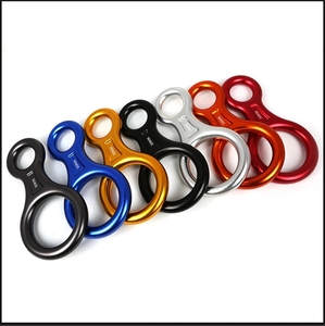 8 anneaux de <span class=keywords><strong>descente</strong></span> de corde d'évasion dispositif de <span class=keywords><strong>descente</strong></span> <span class=keywords><strong>en</strong></span> rappel anneau de sécurité de <span class=keywords><strong>descente</strong></span> équipement d'escalade extérieur mousqueton - Product Image 2