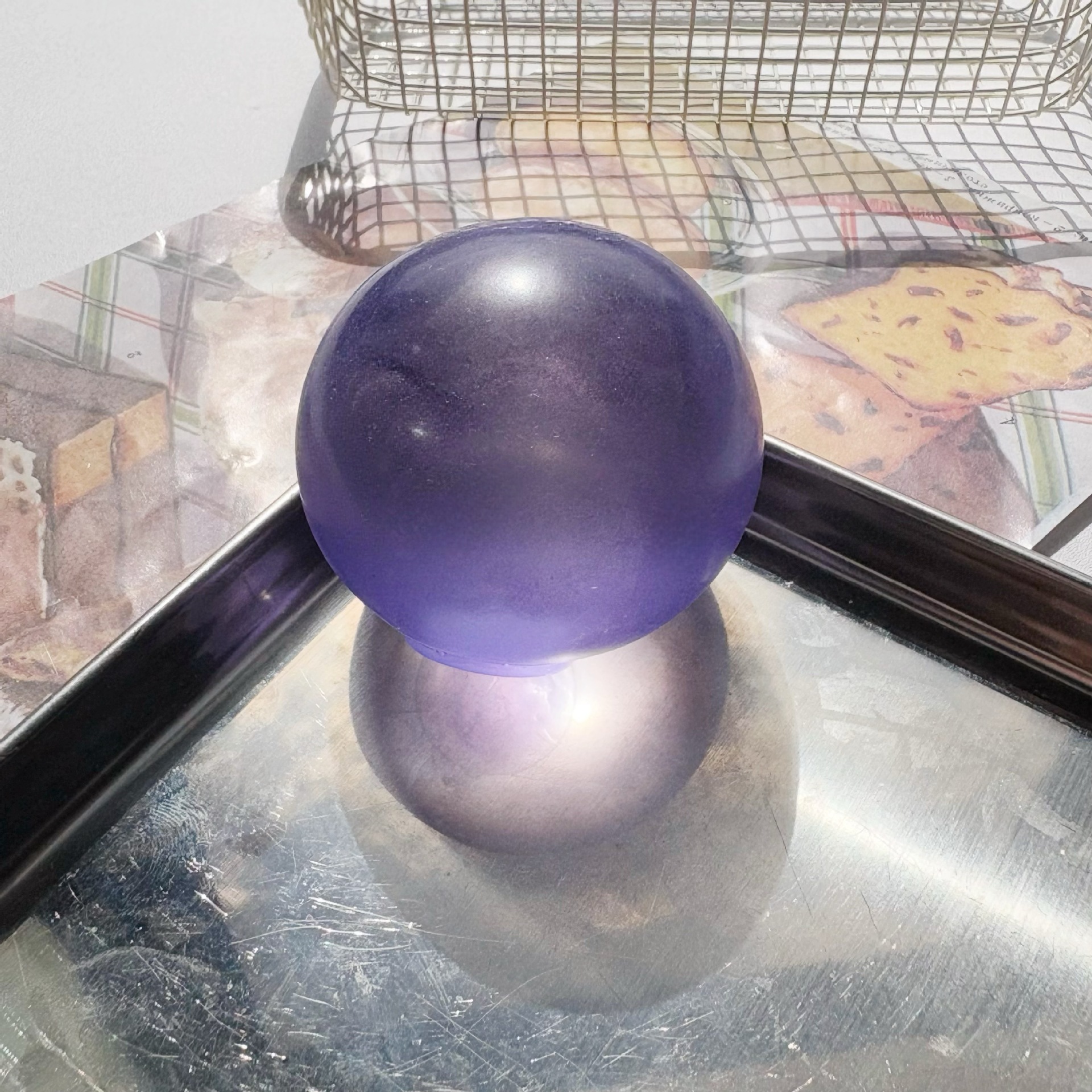 Palla viola fatta a mano da 5 cm [stile maltosio]