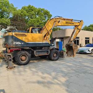 Equipo pesado 21 toneladas Segunda mano Original coreano HYUNDAI 210W-7 210W-9 Excavadora de ruedas con buenas condiciones en stock - Product Image 1