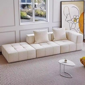 Creamy Cloud L Shaped Modular <b>Sofa</b> Chenille Fabric <b>Foam</b> Filling Living Room Furniture - Product Image 3
