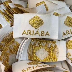 Preço barato Custom Polyester <span class=keywords><strong>Nylon</strong></span> <span class=keywords><strong>Patch</strong></span> Tecido Natural Cotton End Fold Woven Brand Labels for Clothing - Product Image 6