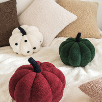 Usine personnalisé citrouille jeter oreiller 3D en peluche citrouille coussins décoration automne peluche moelleux citrouille jeter oreillers pour canapé-lit