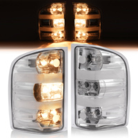 Feux arrière clairs avec ampoules pour Chevrolet Silverado 1500 2500HD 3500HD 2007-2014