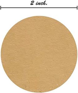 Natural Brown Kraft Round <b>Stickers</b> 500 Per Roll Permanent Adhesive Blank Organization Labels - Product Image 2