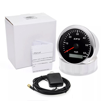 Compteur de vitesse marin 85 mm 60 mph avec aiguilles, écran LCD GPS Pulsar et odomètre numérique