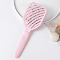 Outil de coiffage pour cheveux en nylon Gmagic, noir, à ventilation incurvée, pour un démêlage à domicile, pour un séchage plus rapide, brosse à cheveux de 25 cm de long