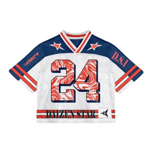 Daizen Star Men's White Mesh Football Jersey V-Neck Short Sleeve Number 24 Silk Screen Printed Breathable Regular Fit Adult 100% - Product Image 3
