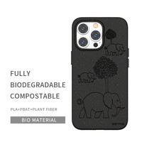 Pour mobile couverture arrière logo iphone 12 11 13 14 15 pro max plus coque de téléphone personnalisée 100% biodégradable
