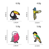 Nouvelle Broche en Métal Motif Oiseaux de Chasse de Dessin Animé, Badge Oiseau, Perroquet, Toucan, Accessoires de Vêtements pour Enfants, Épingles, Bijoux