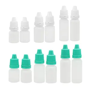 Frasco pequeño de plástico personalizado para colirio, frasco de 5ml, 10ml, 15ml, venta al por mayor