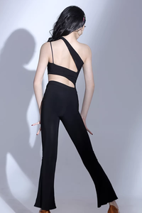 वेनिस्टाइल लैटिन नृत्य पोशाक स्पैन्डेक्स पॉलिएस्टर पेशेवर अभ्यास टाइट्स वयस्क महिलाओं के लिए सेट - Product Image 5