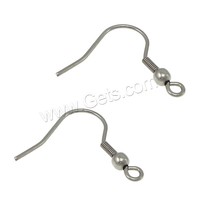 Boucles d'oreilles en acier inoxydable 316 Crochet Trou: 2mm accessoires de bijoux