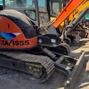 รถขุดไฮดรอลิกขนาดเล็ก Hitachi ZX55USR-5A ของแท้จากญี่ปุ่น มือสอง น้ำหนัก 5.5 ตัน พร้อมมอเตอร์หลัก เกียร์ ปั๊มเกียร์ ลูกปืน - Product Image 3