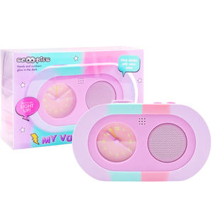 Cadeau Mignon <span class=keywords><strong>Anime</strong></span> Mechanical Quartz Mini Table Minimal Desktop Pink Small Alarm Analog Clock on Desk with Sound Voice Recording - Product Image 6