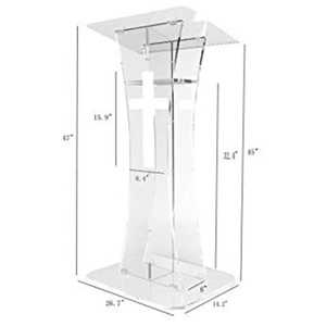Bục Giảng Bục Giảng Bục Giảng Mica Acrylic Bục Giảng Trong Suốt Bục Giảng Nhà Thờ Với Bục Giảng Mica Chữ Thập - Product Image 2