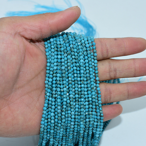 Fabriek Groothandel 3Mm Gefacetteerde Natuurlijke Blauwe <span class=keywords><strong>Turquoise</strong></span> Edelsteen Kralen Voor Diy Sieraden Maken Stenen Kralen Productcategorie - Product Image 5