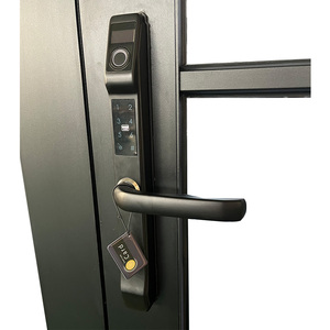 <span class=keywords><strong>Fenêtre</strong></span> moderne française en alliage d'aluminium, à battant, avec moustiquaire pliante, à rupture de pont thermique, triple vitrage en verre trempé - Product Image 6