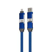 Câble de charge rapide USB-C vers USB-A 3A 4 en 1 avec transfert de données et ouvre-bouteille pour iOS et ordinateur