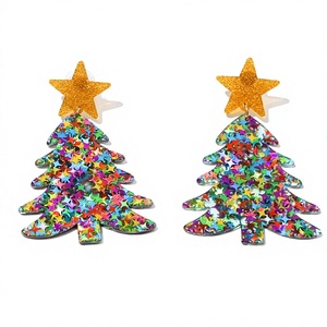 Boucles d'oreilles créoles en résine de qualité supérieure, motif noir et blanc, bijoux tendance et attrayants pour femme, accessoires de fête - Product Image 2