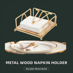 Durable Modern Metal <b>Napkin</b> Holder Stylish Tabletop Tissue <b>Dispenser</b> Stand Restaurant Dining Table Decor Accessory Model - Product Image 2