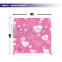Housse de coussin scintillante pour photomaton, toile de fond pour salon professionnel, support de bannière avec logo, affichage en tissu tendu