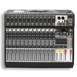 GS-120 Professionele Audio Mixer Geluidskaart Mengpaneel Ingebouwde 99 Reverb Effect 12 Kanaals Usb Audio Mixer