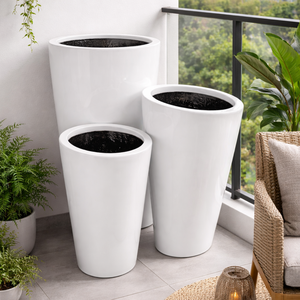 Décoration de jardin, design moderne de luxe, écologique, durable, pots en fibre de verre les plus vendus - Product Image 5