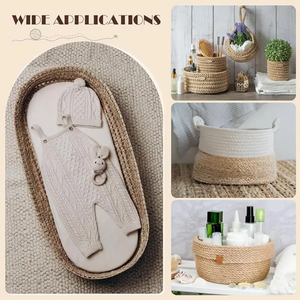 Cesta de Moisés Fondo de madera Oval Base de madera natural Moldeador para DIY Crochet o tejer Artesanía Decoración del hogar Agujero: 1Cm - Product Image 5