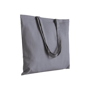 Bolsa de Compras de Algodón Personalizable, Gris, Asas Largas, Parte Superior Abierta, Estilo Minimalista, para Todas las Temporadas - Product Image 1