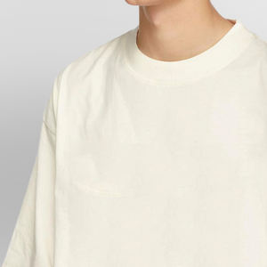 T-shirts pour hommes de haute qualité, streetwear, grande taille, surdimensionnés, coupe ample, t-shirt court, épaules tombantes personnalisées, coton lourd - Product Image 4