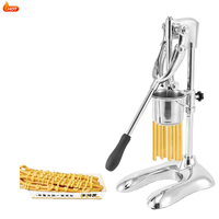 Handmatige aardappelstamper, lange frietmaker, machine van roestvrij staal, friteuse voor aardappelchips voor restaurants