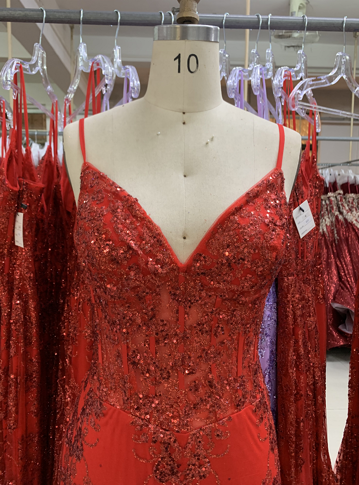 Factory wholesale women Green mermaid sparkle sequin corset prom dress near me