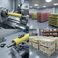 Fournisseur de rouleaux en caoutchouc silicone PU sur mesure, fabricant de rouleaux en polyuréthane de précision, solutions d'impression industrielles, moulage modèle 007-4