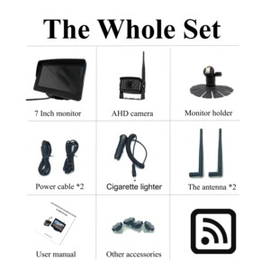 2.4Ghz <strong>Wireless</strong> System AHD 720P 7 Inch Car Touch <strong>Monitor</strong> Forklift Coach Truck <strong>Wireless</strong> Reverse <strong>Camera</strong> with <strong>Monitor</strong> - Product Image 2