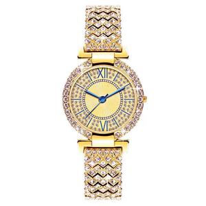 Montre à quartz de luxe pour femmes d'affaires avec cadran en verre et aiguilles, bracelet en acier inoxydable, boîtier en alliage, style sport, chiffres romains - Product Image 2