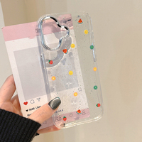 Mignon pastèque citron fraise Bling paillettes étui pour iphone 16 Pro Max 15 13 14 12 11 clair souple TPU téléphone couverture arrière