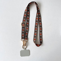 Casing ponsel Unisex, tali tali selempang ponsel lebar, gaya Bohemian, kokoh, tahan lama, tali leher kamera, casing ponsel Unisex, tambalan Lanyard